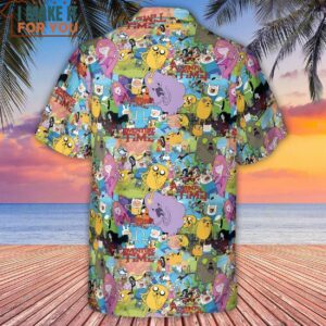 Adventure Time Characters Pattern Hawaiian Shirt 3 2