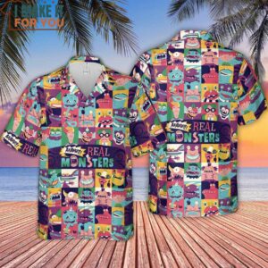Aaahh!!! Real Monsters Characters Pattern Hawaiian Shirt 4 1