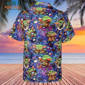 Baby Yoda In the Galaxy Hawaiian Shirt 3