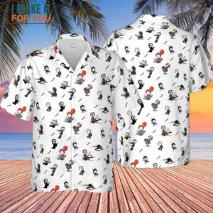 Baby Horror Characters Pattern Hawaiian Shirt 4