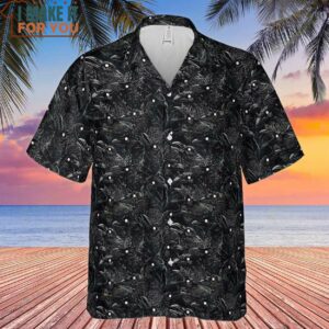 Black Raven Pattern Hawaiian Shirt 2