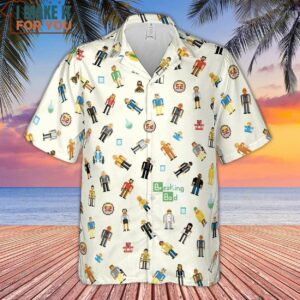 Breaking Bad in Pixels Pattern Hawaiian Shirt 2