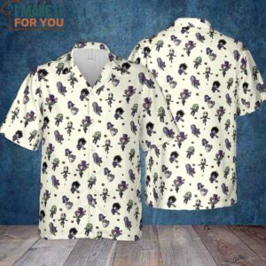 Buttons Characters Pattern Hawaiian Shirt 4