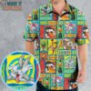 Cartoon Characters Looney Toons Button Down Shirt, Funny Hawaiian Shirts for Men