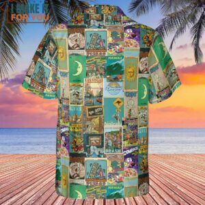 Cartoon Movie Posters in Vintage style Hawaiian Shirt 3