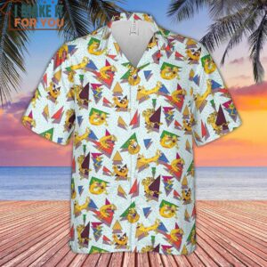 Catdog 90s Cartoon Pattern Hawaiian Shirt 2