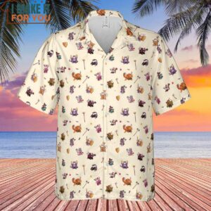Cats In Dungeons and Dragons Pattern Hawaiian Shirt 2