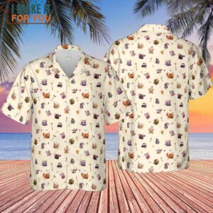 Cats In Dungeons and Dragons Pattern Hawaiian Shirt 4