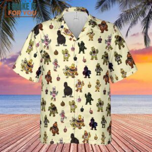 Chica Chicken Five Nights at Freddys Pattern Hawaiian Shirt 2