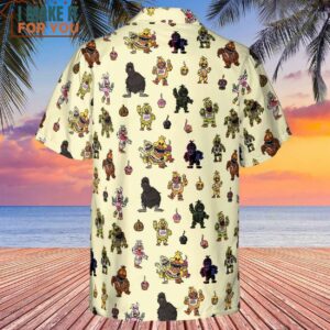 Chica Chicken Five Nights at Freddys Pattern Hawaiian Shirt 3