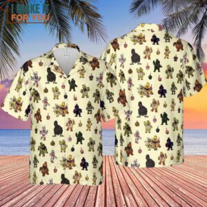 Chica Chicken Five Nights at Freddys Pattern Hawaiian Shirt 4