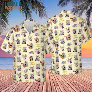 Chuck E Cheese Pattern Hawaiian Shirt 4