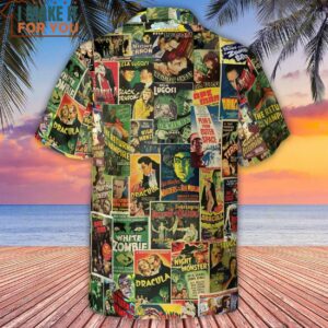 Classic Bela Lugosi Monster Movie Monsters Hawaiian Shirt 3
