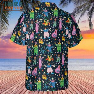 Clowns Popcorn Killer Klowns from Outer Space Pattern Hawaiian Shirt 3