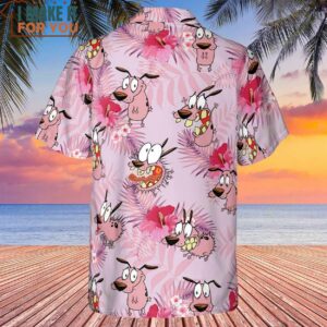 Courage the Cowardly Dog Floral Tropical Hawaiian Shirt 3 1