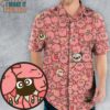 Cute Kirby Waddle Doo Bandana Waddle Dee Hawaiian Shirt, Funny Aloha Shirts for Men