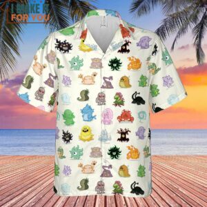 Cute Monsters H P Lovecraft Hawaiian Shirt 2