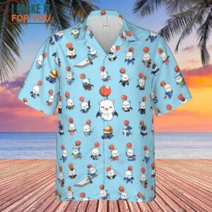 Cute Moogle Final Fantasy Hawaiian Shirt 2