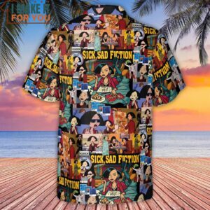 Daria Sick Sad Fiction Pattern Hawaiian Shirt 3