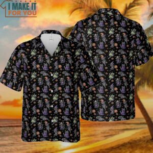 Cute Toothless Halloween Pattern Hawaiian Shirt 4