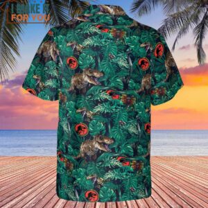 Dinosaurs Tropical Jurassic Park Hawaiian Shirt 3