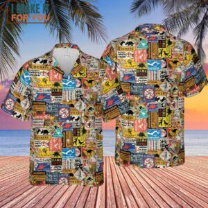 Dinosaur Warning Sign Jurassic Park Hawaiian Shirt 4