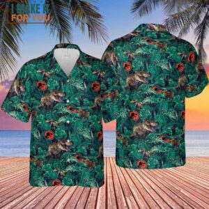 Dinosaurs Tropical Jurassic Park Hawaiian Shirt 4
