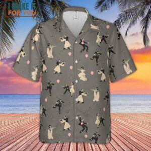 Dirty Dancing Frankenstein and Bride of Frankenstein Hawaiian Shirt 2