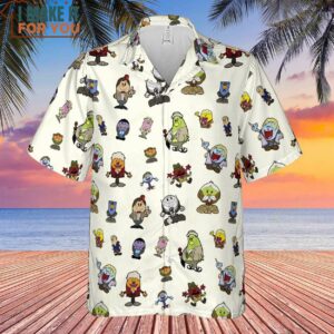 Doctor Who and Mr Men Pattern Hawaiian Shirt 2