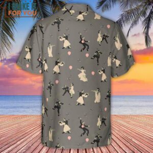 Dirty Dancing Frankenstein and Bride of Frankenstein Hawaiian Shirt 3