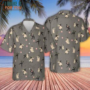 Dirty Dancing Frankenstein and Bride of Frankenstein Hawaiian Shirt 4