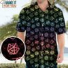 Dungeons and Dragons Rainbow Dice Set Pattern Hawaiian Shirt, Unique Hawaiian Shirts for Men