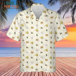Final Fantasy Sleeping Creatures Pattern Hawaiian Shirt 2