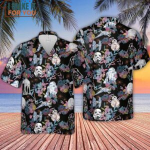 Floral Wars Dark Side Star Wars Pattern Hawaiian Shirt 4