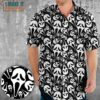Ghostface Horror Movie Pattern Halloween Hawaiian Shirt, Fun and Stylish Hawaiian Shirts for Men