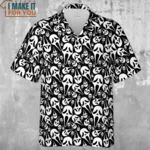 Ghostface Horror Movie Pattern Halloween Hawaiian Shirt 2