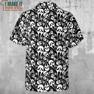 Ghostface Horror Movie Pattern Halloween Hawaiian Shirt 3