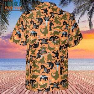 Giant Battle King Kong vs Godzilla Kaiju Monsters Hawaiian Shirt 3