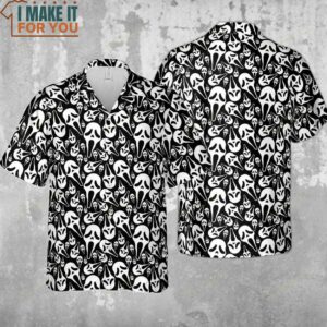 Ghostface Horror Movie Pattern Halloween Hawaiian Shirt 4