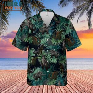 Godzilla Kaiju Pattern Hawaiian Shirt 2