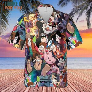 Gravity Falls Characters Pattern Hawaiian Shirt 2