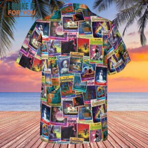Goosebumps Monster Collage Pattern Hawaiian Shirt 3