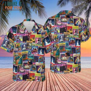 Goosebumps Monster Collage Pattern Hawaiian Shirt 4