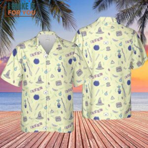 Harry Potter Magic Items Pattern Hawaiian Shirt 4