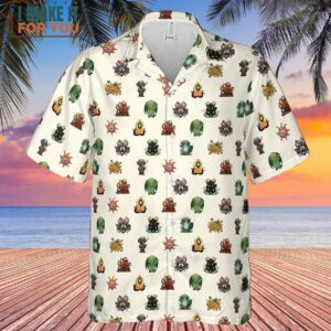 Lovecraft Demons Cute HP Lovecraft Monsters Pattern Hawaiian Shirt 2