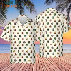 Lovecraft Demons Cute HP Lovecraft Monsters Pattern Hawaiian Shirt 4