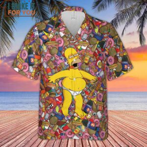 Homer Simpson Getting Drunk Duff Beer The Simpsons Hawaiian Shirt 2