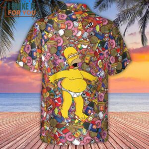 Homer Simpson Getting Drunk Duff Beer The Simpsons Hawaiian Shirt 3