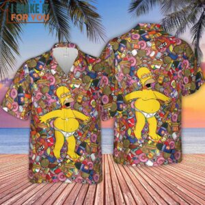 Homer Simpson Getting Drunk Duff Beer The Simpsons Hawaiian Shirt 4
