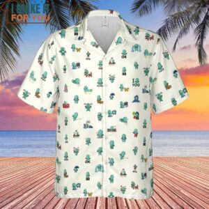 Kawai Cthulhu Pattern Hawaiian Shirt 2